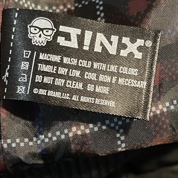 J!NX Men's Black Bomber Jacket with Skull Design - Picture 13 of 15